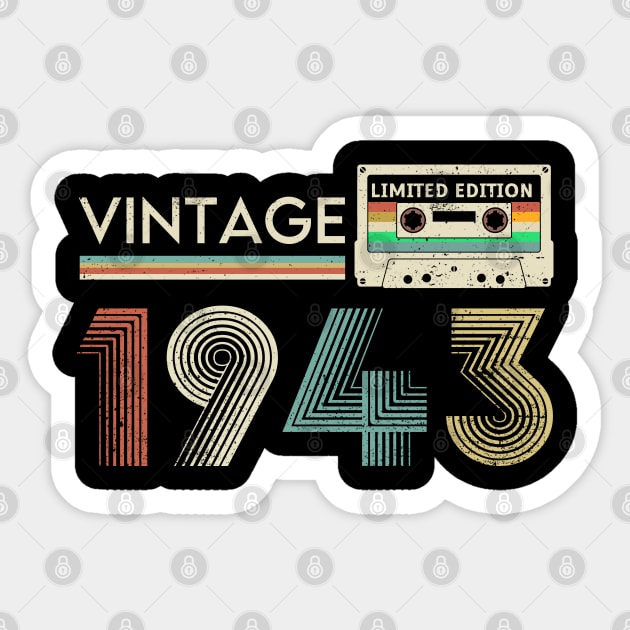 Vintage 1943 Limited Cassette Sticker by xylalevans